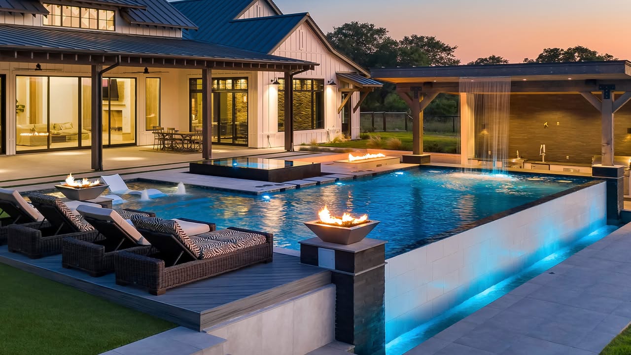 Luxury custom pool rendering